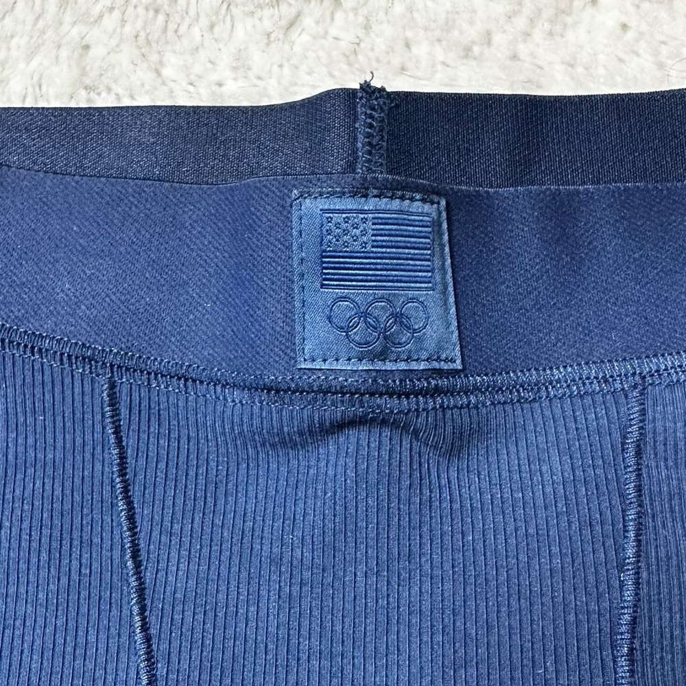 NWT Skims Team USA Limited Edition Ribbed Loungewear Leggings Navy Women’s XXS - Picture 5 of 11